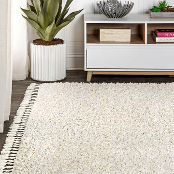 Mercer Shag Plush Tassel Area Rug